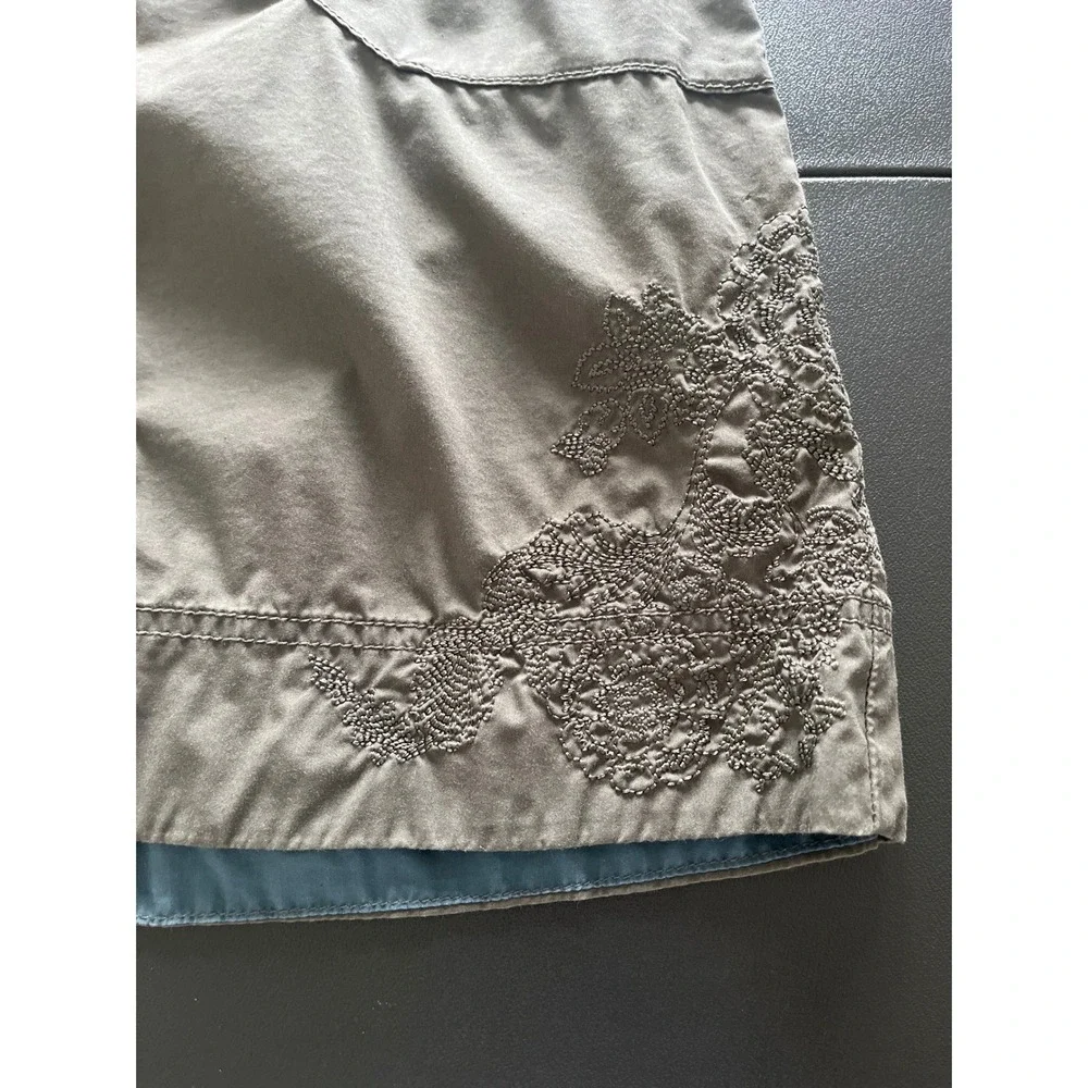 REI Womens Olive Green Embroidered Utility Skirt Size 2‎ Cargo Hiking Outdoor